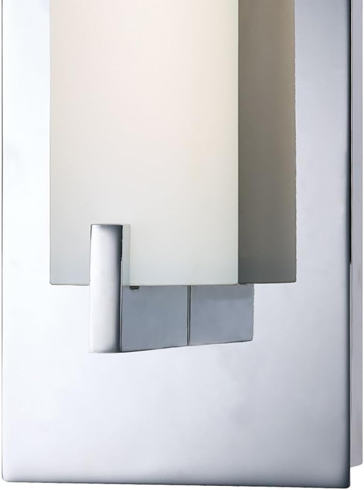 GEORGE KOVACS P5040-077-L Tube LED Wall Sconce, 1-Light, 12 Total Watts, 13.25-in H x 4.75-in W, Chrome