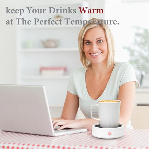 Electric Large Ceramic Candle Warmer Plate - Wax Warmer for Jar Candles, Coffee Mug, Cup - Home Office Aromatherapy Fragrance Heating Beverage Milk Tea Hot Chocolate - Thumbnail 5