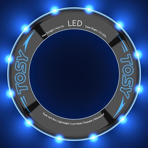 TOSY Flying Ring - 36 RGB Multicolor or 12 Monocolor LEDs, Super Bright, Lost Mode, Auto Light Up, Easter Basket Stuffers Gift for Kid/Teen/Boy/Girl, Safe, Waterproof, Pool/Beach/Camping Toy - View 4