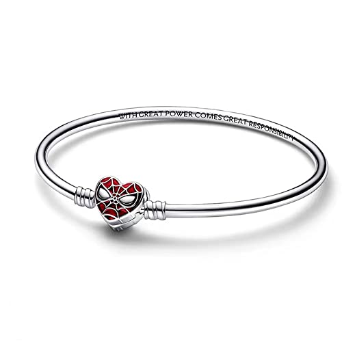 Exwarm Jewelry 925 Sterling Silver Man Mask Clasp Bangle Charms For Women Bracelets Necklaces,Mother's Day Christmas Gifts For Women Girls #TOP22