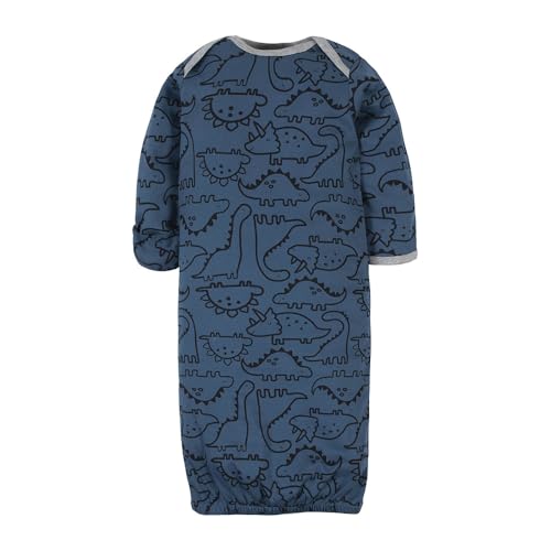 Image of Gerber Baby Girls 4-Pack Sleeper Gown - Soft Cotton Newborn Nightgowns, Elastic Hem Sleepwear Set for Infant Girls