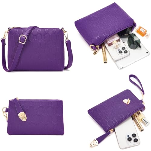 Image of Women's Fashion Handbag Tote Bag Shoulder Top Handle Satchel Purse Set 4pcs | Stylish Style,Chain Texture Design,Ample Space,Bear Doll Decoration,with a Crossbody Strap