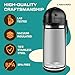 Coffee Carafe Airpot & Cleaning Brush - 101oz / 3L Airpot 12 Hours Hot Water Dispenser or 36 Hours Cold Drink Dispenser with Pump - Easy Dispensing Coffee Carafes for Keeping Hot Extra Large - Cresimo