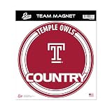 Rico Industries NCAA Temple Owls Standard 8" Round Magnet