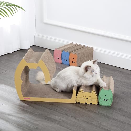 THE LICKER STORE CSR1005A Kazoku arranhador moderno de papelão 5 em 1 de papelão 5 em 1 para família