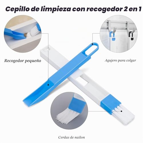 Miniatura 6 de Duduzui Juego De 11 Cepillos De Limpieza De Grietas, 6 Cepillos De Limpieza De Huecos Coloridos, 3 Cepillos De Limpieza De Ranura En Forma De Cisne, 2 Cepillo De Limpieza De Polvera 2 En 1