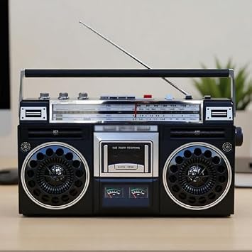 Retro Cassette Player with Built-in Speaker, Portable Design, Dual Level Meters, Supports Micro SD/USB Input, Ideal for Gatherings and Travel