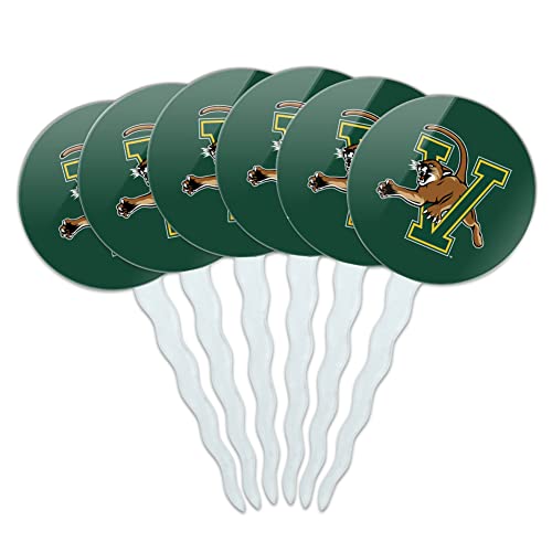University of Vermont Catamount Logo Cupcake Picks Toppers Decoration Set of 6
