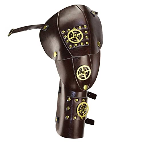 Armadura de Ombro de Halloween, Fivelas de armadura de ombro de couro ajustáveis, Traje de ombro de