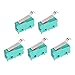 Uxcell a14061700ux0924 AC 125V 5A Hinge Lever Micro Limit Switch KW4-3Z-3 for Mill CNC (Pack of 5)
