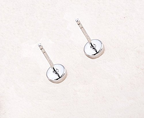 Minimalism Dot Earrings Sterling Silver Tiny Round Circle Disc Stud Earrings Everyday Wear