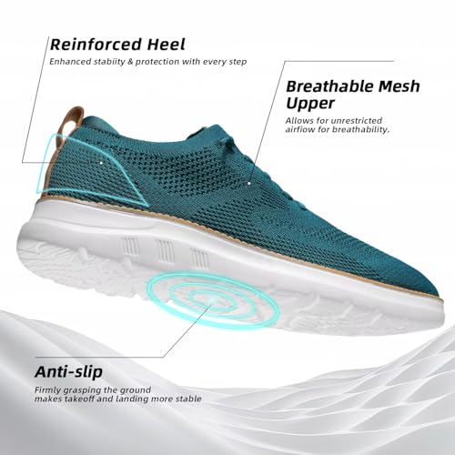 Image of Mens Casual Dress Shoes Fashion Mesh Oxfords Business Walking Work Sneakers Comfortable Lightweight Soft Sole