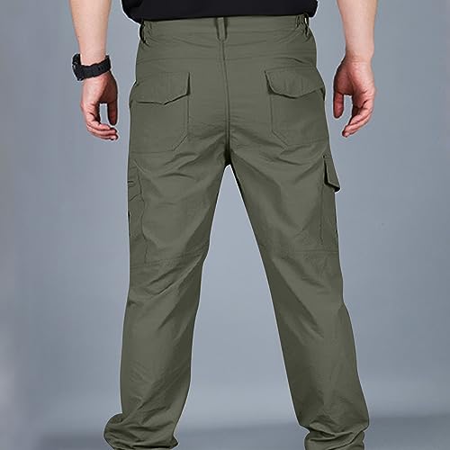 Tactical Pants for Men Cargo Hiking Outdoor Stretch Pants Waterproof Quick Dry Work Trousers with Multi Pockets2