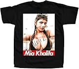 Hot Mia Khalifa Shirt Cotton T-Shirt Multicolor Men T-Shirt Black S L