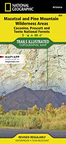 Mazatzal and Pine Mountain Wilderness Areas Map [Coconino, Prescott, and Tonto National Forests] (National Geographic Trails Illustrated Map, 850)
