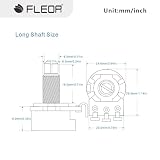 FLEOR 4 szt. pełny rozmiar B250K liniowy potencjometr STżkowy gitara tonacja garnki do regulacji głośności L18 mm pozłacana miedź długi dzielony trzon