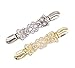 CAREOR Paquet de 2 pinces à chandail en or et en argent, pinces à cardigan perlées, perle élégante, pince à cardigan
