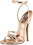 Stiletto-Absatz Pleaser Damen DOMINA-108 High Heels Sandalette PU Rose Gold 41.5 EU