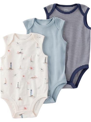 Image of little planet by carter's unisex-baby 3-pack Short Sleeve Bodysuits Made With Organic Cotton