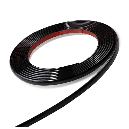 Yun-aeon 9.8Ft Black Peel and Stick Trim Waterproof Molding Trim Flexible Self-Adhesive Crafts Strip for Walls Cabinet Mirror Tile Floor Window Frames