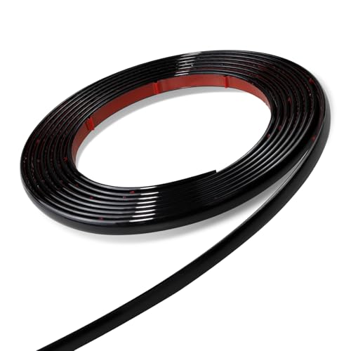 Yun-aeon 32Ft Black Peel and Stick Trim Waterproof Molding Trim Flexible Self-Adhesive Crafts Strip for Walls Cabinet Mirror Tile Floor Window Frames by Yun-aeon - Used condition - US$9.82