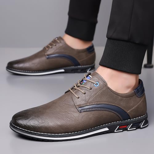 Image of Men's Premium Stylish Oxford Shoes Casual Lace Up Walking Business Driving Dress Shoes