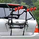 Cbhfmljd Bike Rack for Car Trunk Mount 3 Bicycle Carrier Sedan Hatchback for SUV Minivan USA, Bike Trunk Mount 3-Bike Car Carrier Rack for Auto-Mobile Bicycle Rack Fits Most Cars