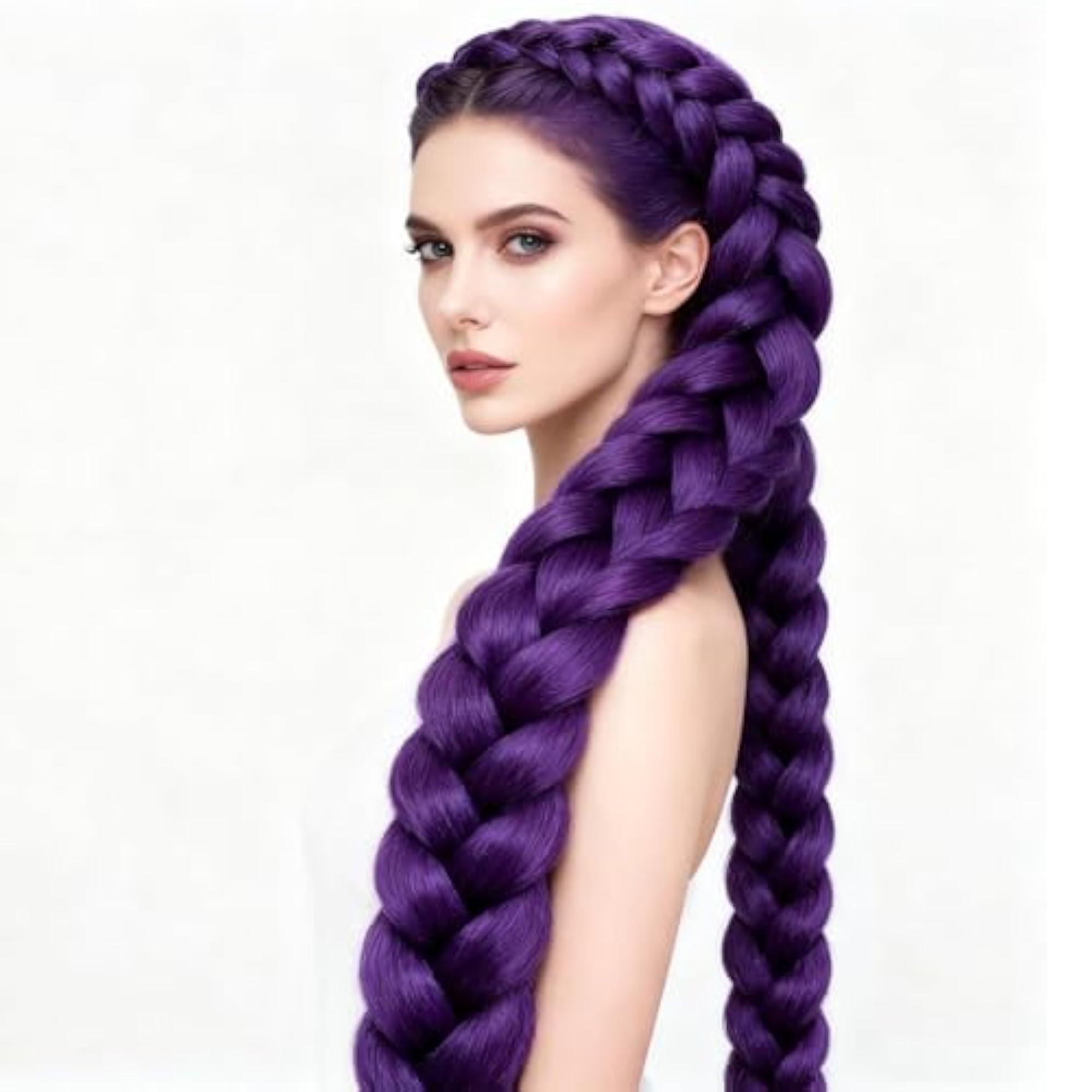 Vibrant Purple Color Wig Hair Extensions