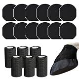 HTtoy 12 PCS Hufverband Tape mit 6 Rollen Verpackung Insgesamt 18PCS, Starke Klebrige Pferdehufwicklungen, Atmungsaktive wasserdichte Magikessen Hufpolster,Hufpolster zur Behandlung von Hufwunden