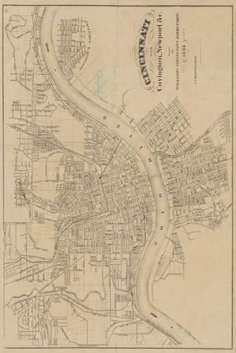 Cincinnati Map Journal: Vintage 1865 Map of Cincinnati Notebook (Blank Lined Journal, 6