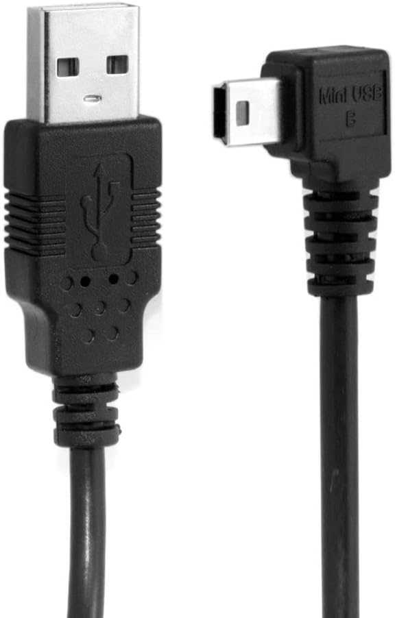 CY Mini USB Cable,USB 2.0 Type A Male to Mini USB 5Pin Left Angled 90 Degree Male