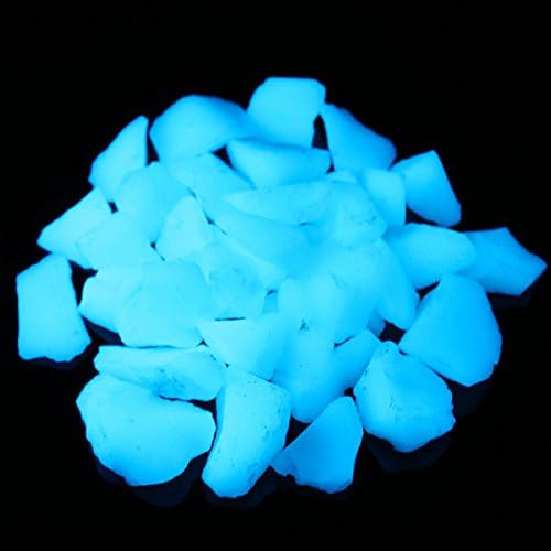 Cascalho luminoso para aquário Sky Blue 15–22 mm Shiny Stone, aproximadamente 305 g