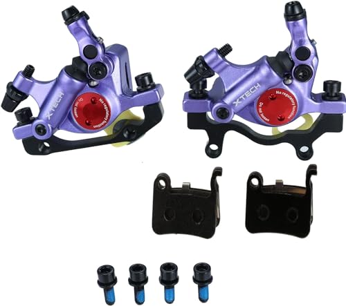 Mgoodoo 2PCS Étriers de Frein à Disque 160mm Semi-Hydraulique Avant et Arrière 1 Paire d'Étriers de Frein Hybirde Tirage par Câble pour VTT Vélos Pliants...