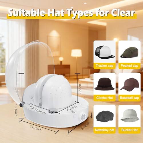 3-in-1 Hat Cleaning Shaping Machine, Automatic Steamer, Iron and Dryer for Baseball Caps, Buckets Hats - Restores Shape Freshness by Euymhod - Used condition - Image 3