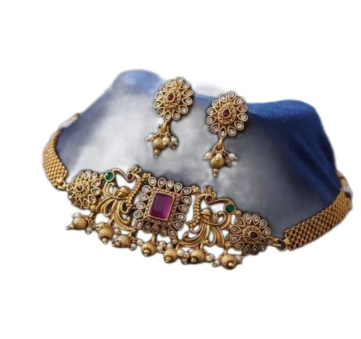 Premium Quality Trending Design Choker Jewellery Set For Women & Girls UN 205 UND 204-image-21