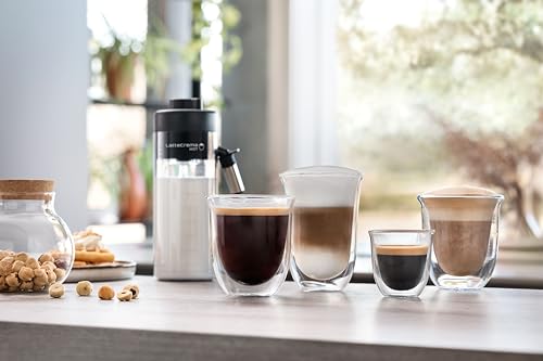 De'Longhi Eletta Explore ECAM452.57.G, Barista Coffee Machine with Milk Frothing Nozzle, Espresso Machine, Coffee Bean Machine, Automatica Coffee Machine with LatteCrema System, Dark Grey