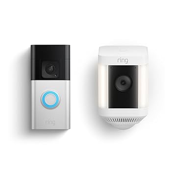 33% off: Ring Battery Doorbell Plus with Ring Spotlight Cam Plus (White)