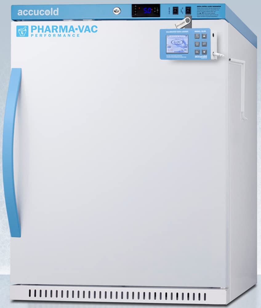 Summit Appliance ARS62PVBIADADL2B Performance Series Pharma-Vac 6 Cu.Ft. ADA Height Solid Door Commercial All-refrigerator with Data Logger and Hospital Grade Cord with 'Green Dot' Plug