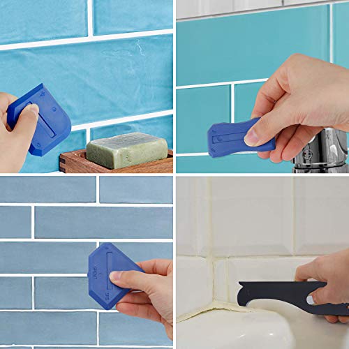 Vibit 4 Pack Caulking Tool Kit Silicone Sealant Finishing Tools & Caulk Remover for Kitchen Bathroom Window Shower and Sink Joint Sealing