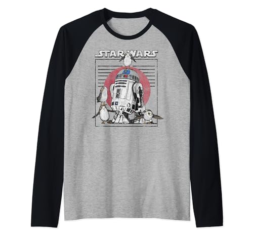 T-shirt Star Wars Porgs R2-D2 avec manches raglan et motif imprimé exclusif