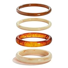 4Pcs multicolor acrylic bangle