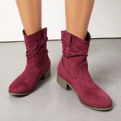 Bottes mi-mollet larges en daim pour vos sorties décontractées