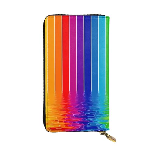 Portefeuille long en cuir imperméable anti-humidité, porte-monnaie zippé grand format pour voyager