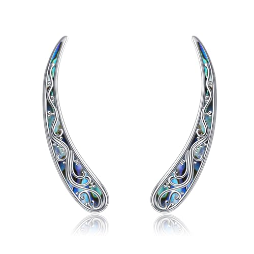 Filigree Ear Crawler Earrings Sterling Silver Filigree Ear Climbers Earrings Vintage Filigree Jewelry Gifts for Women