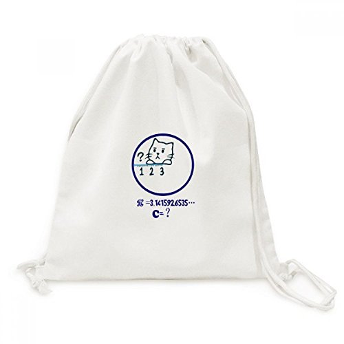 Toile Cat Sac à Dos Cordon mathématique voyage sac léger imprimé