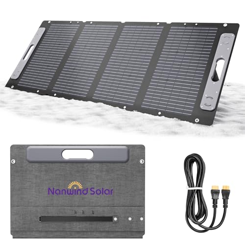 Image of 100W Portable Solar Panel for for Camping,RV,Off-Grid-23.5% Efficiency,Lightweight Foldable,USB-A,Type-C & XT60 Output,IP67 Waterproof,IEC Certified