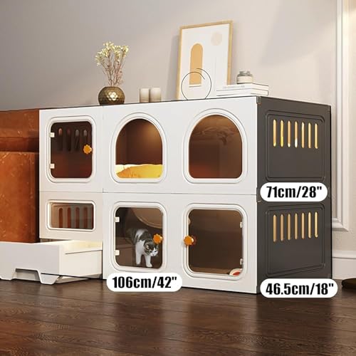 Cage pour chat extra large dotée d'une fermeture sécurisée fiable