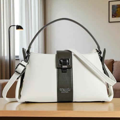 Image of EXOTIC Premium Stylish Dual Tone Elegant Buckle Hand & Sling Bag - Cruise Couture Collection