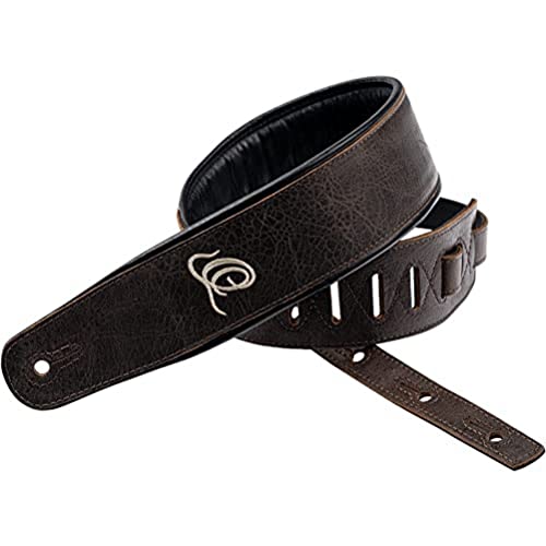 Ortega Guitars Adjustable Guitar Strap, Acoustic Guitar / Bass, Electric Guitar / Bass, Classic Series, Genuine Leather