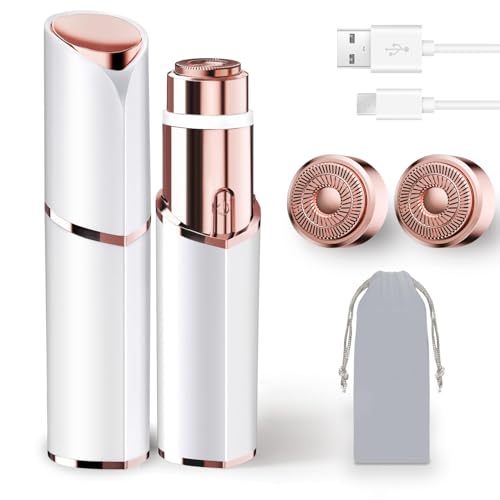 Facial Hair Removal for Women, Portable Lady Shaver, Rechargeable Painless Hair Remover for Face,...